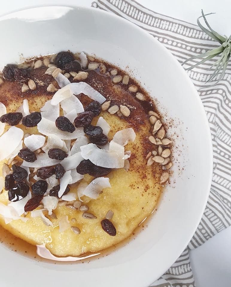Maple + Coconut Corn Grits